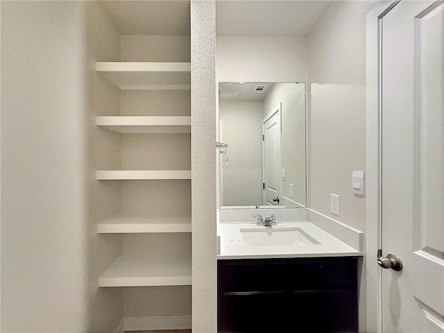 3405 Tanzanite Dr, Corpus Christi, TX 78414 - bathroom featuring vanity and built in shelves