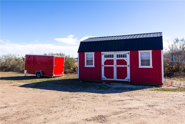 view of shed