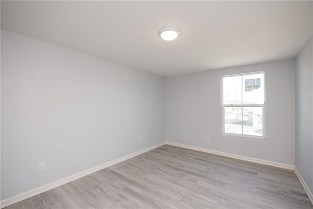 empty room featuring light hardwood / wood-style flooring