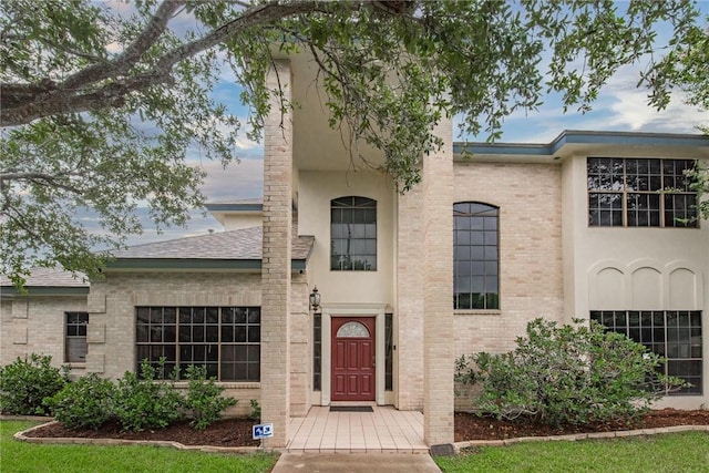 6714 Long Meadow Dr, Corpus Christi, TX 78413 - view of front of property with stucco siding and brick siding