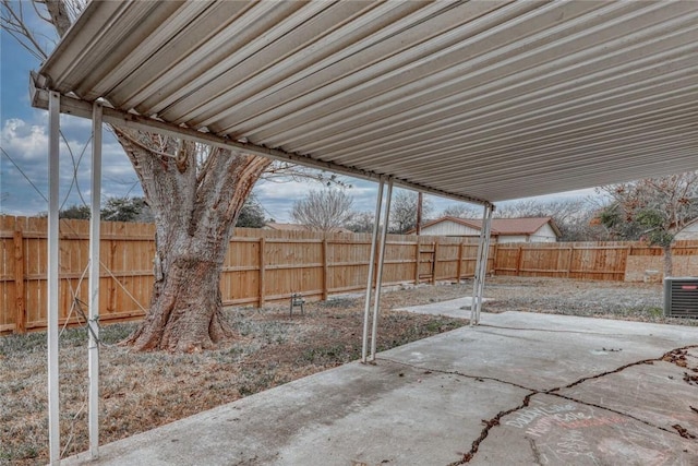 view of patio / terrace featuring central air condition unit