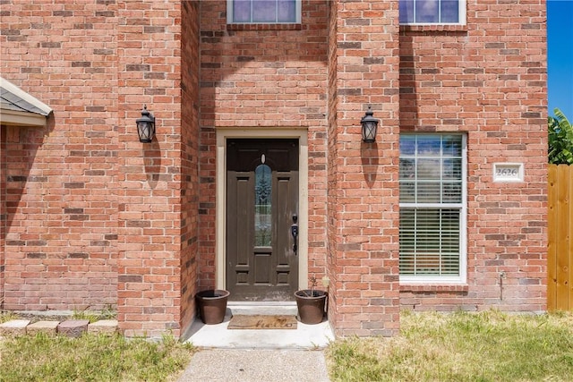 2626 Wool Dr, Corpus Christi, TX 78414 - doorway to property featuring brick siding