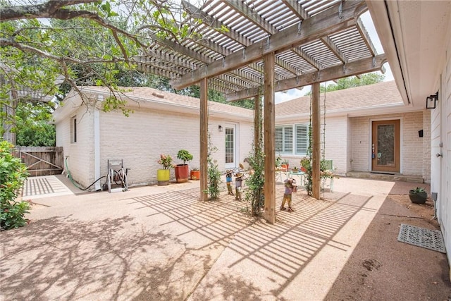 466 Coral, Corpus Christi, TX 78411 - view of patio / terrace with a pergola