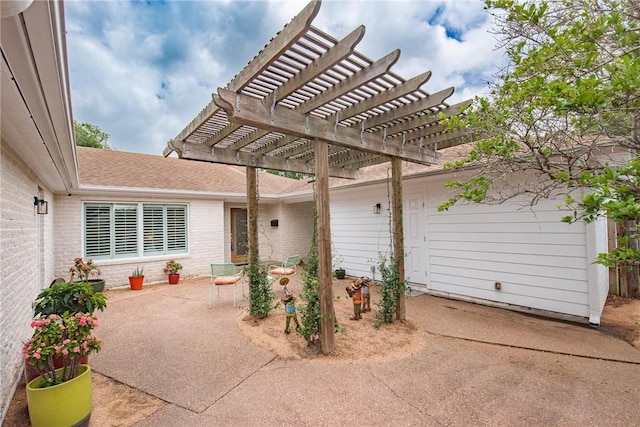 466 Coral, Corpus Christi, TX 78411 - view of patio / terrace with a pergola