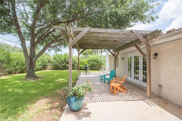 466 Coral, Corpus Christi, TX 78411 - view of patio with a pergola and french doors