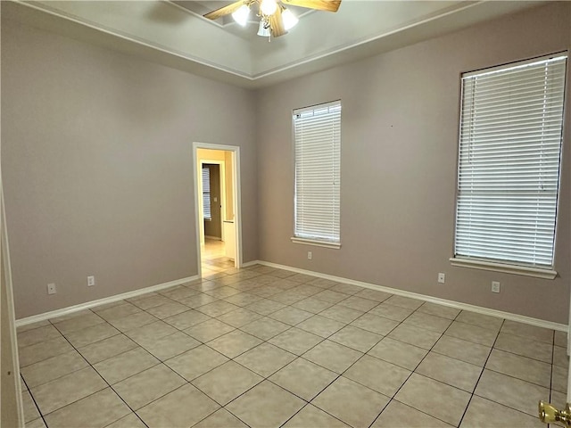 unfurnished room featuring ceiling fan