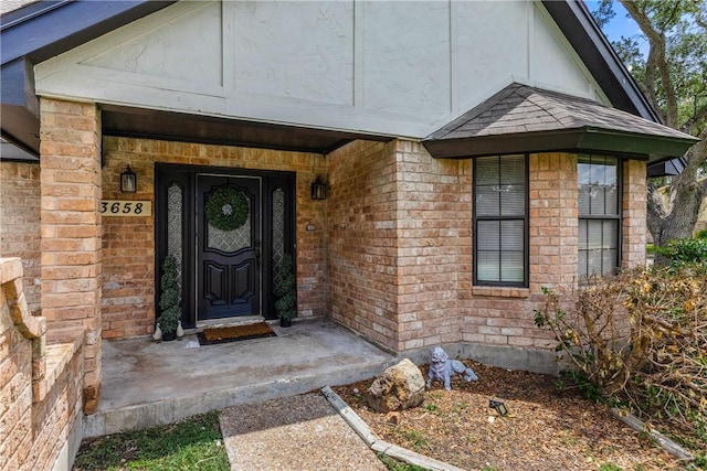 3658 Castle River Dr, Corpus Christi, TX 78410 - property entrance featuring brick siding