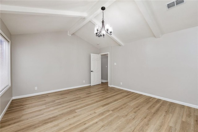 3658 Castle River Dr, Corpus Christi, TX 78410 - empty room with a chandelier and light wood-type flooring