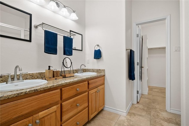 bathroom with vanity