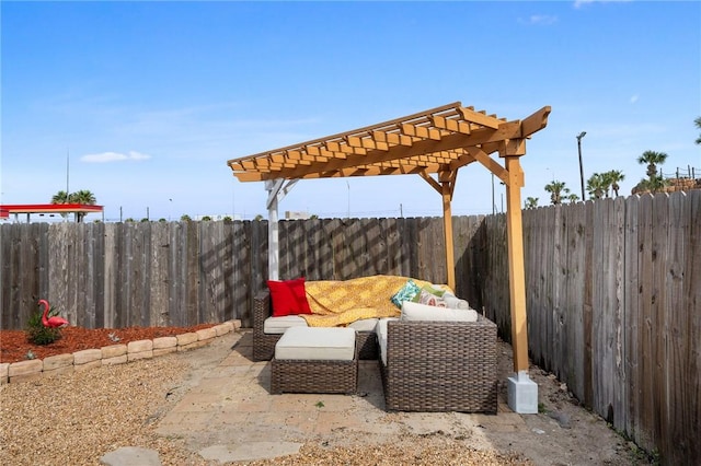 view of patio / terrace with a pergola