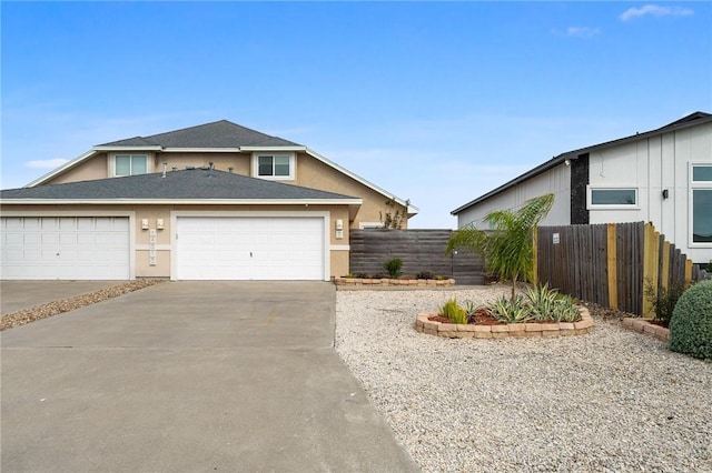 view of front facade with a garage