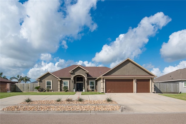 view of front of house featuring a garage