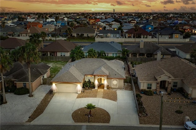 13901 Laffite Dr, Corpus Christi, TX 78418 - aerial view at dusk of a residential view