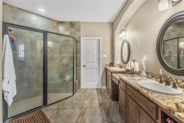 13901 Laffite Dr, Corpus Christi, TX 78418 - bathroom featuring vanity and a shower stall