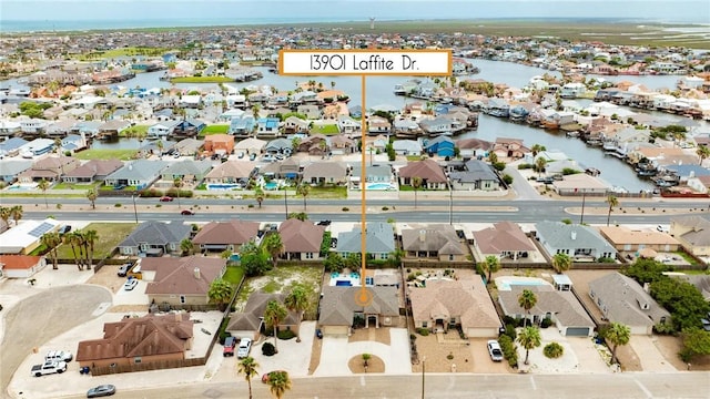 13901 Laffite Dr, Corpus Christi, TX 78418 - aerial view of property and surrounding area with nearby suburban area