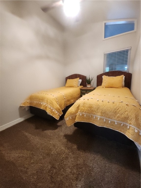 unfurnished bedroom with carpet and ceiling fan