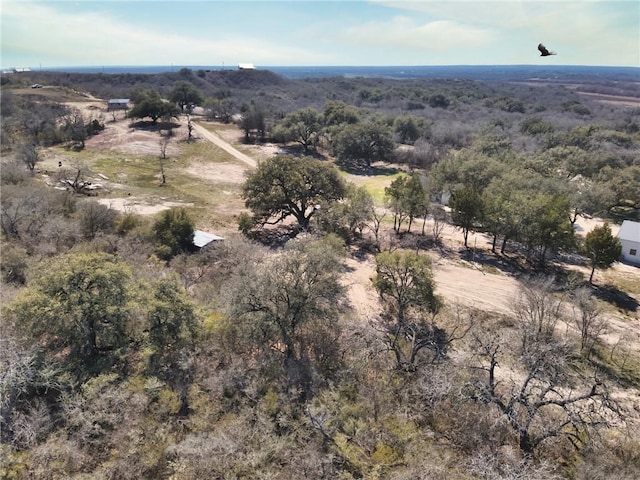 drone / aerial view with a rural view