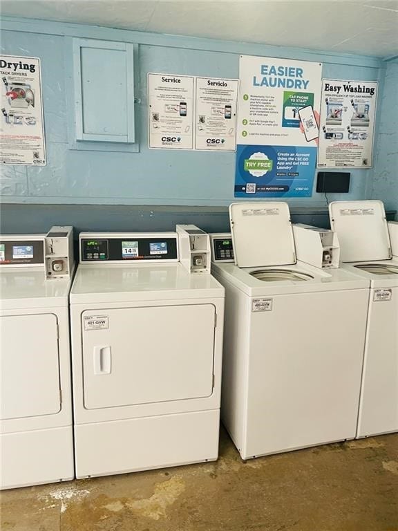 view of clothes washing area