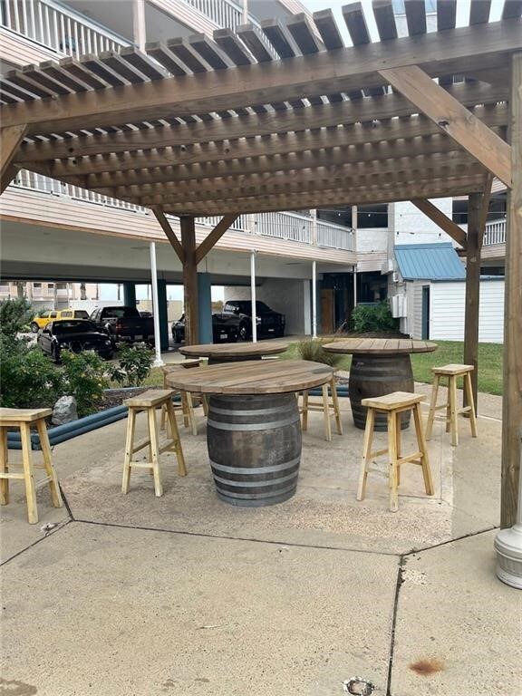 view of patio / terrace featuring a pergola