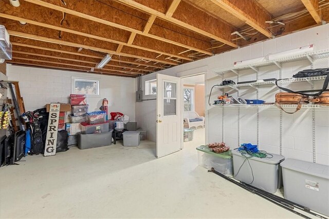 24475 La Ponderosa Dr, Mathis, TX 78368 - below grade area featuring concrete block wall