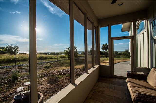 view of sunroom