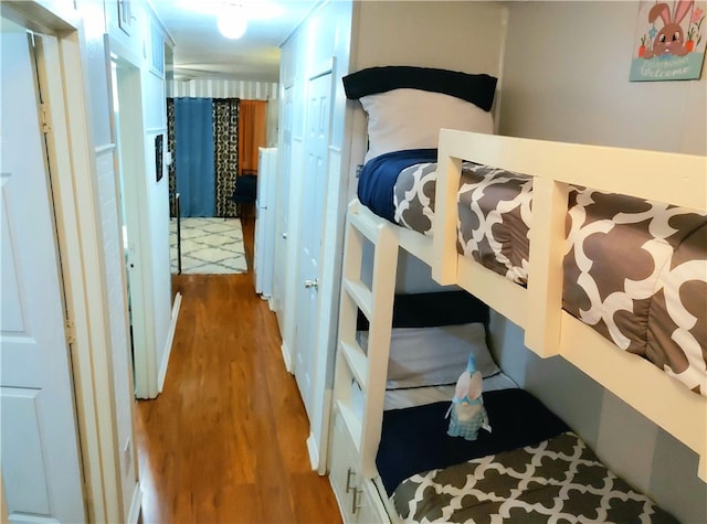 bedroom featuring hardwood / wood-style flooring