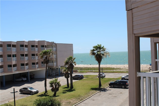 water view featuring a beach view