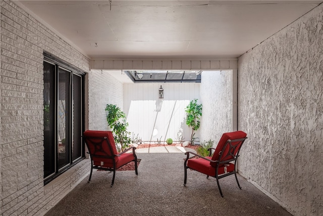 sitting room with carpet