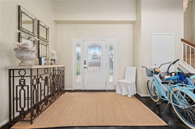 entrance foyer with a high ceiling