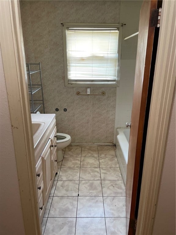 4706 Mable St, Corpus Christi, TX 78411 - full bathroom featuring vanity, bathtub / shower combination, and tile patterned floors
