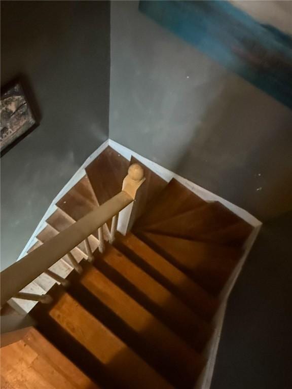 250 Rosebud Ave, Corpus Christi, TX 78404 - stairs featuring wood finished floors