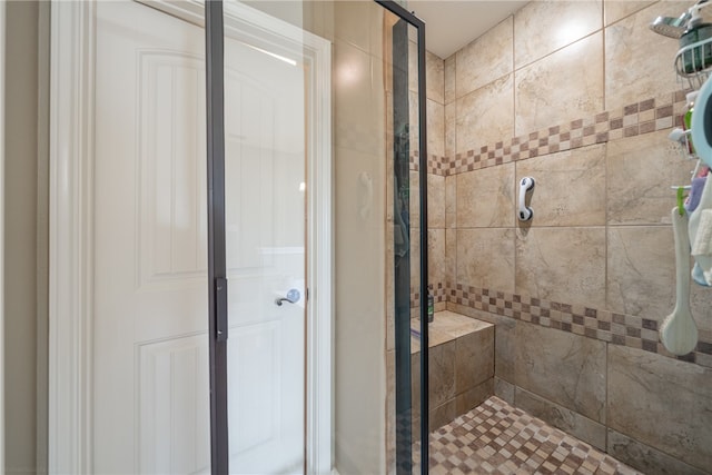 bathroom featuring walk in shower