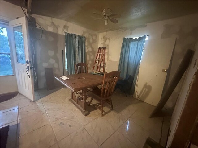 321 Cortez St, Corpus Christi, TX 78405 - dining space with a ceiling fan