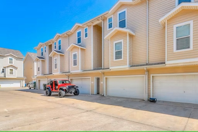 view of property with a garage