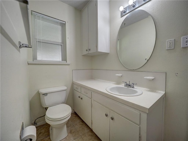 1638 Spicewood Dr, Corpus Christi, TX 78412 - half bath with vanity and tile patterned floors