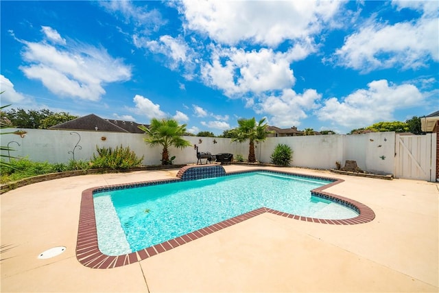 7526 Milan St, Corpus Christi, TX 78414 - view of pool featuring a patio, a fenced backyard, and a gate