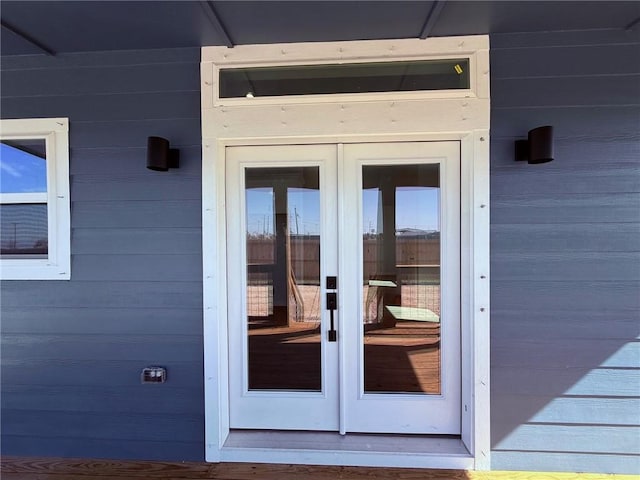 entrance to property with french doors