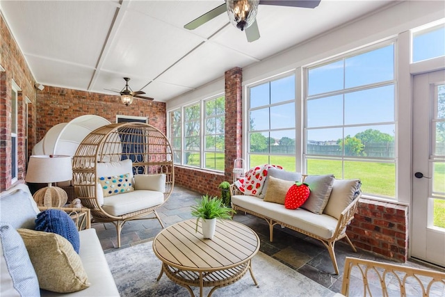 8102 Nazareth Dr, Corpus Christi, TX 78413 - sunroom with a ceiling fan and healthy amount of natural light