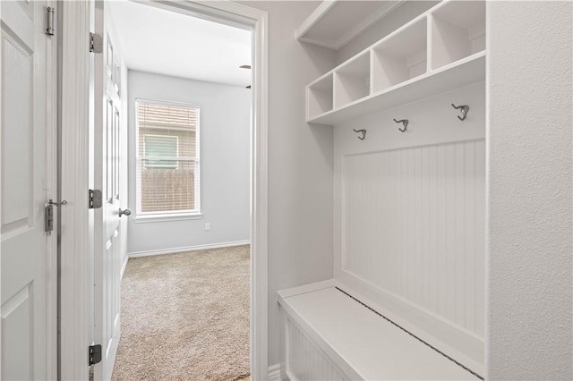 2101 Spoonbill Dr, Corpus Christi, TX 78414 - mudroom featuring carpet and baseboards