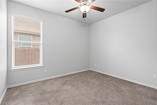 2101 Spoonbill Dr, Corpus Christi, TX 78414 - carpeted spare room featuring ceiling fan and baseboards