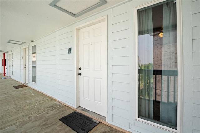 view of doorway to property