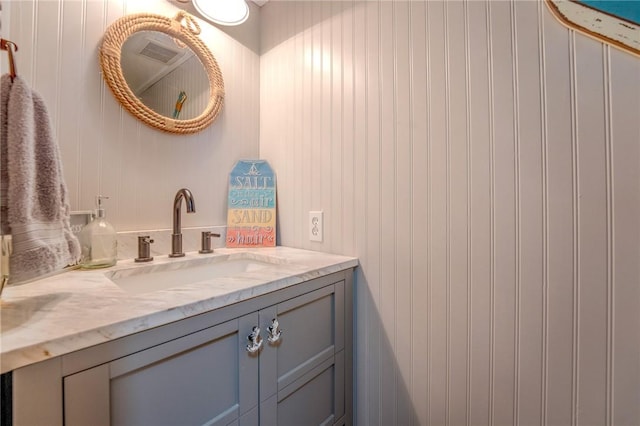 bathroom featuring vanity