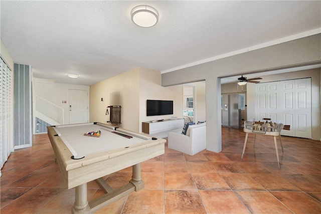3345 Laguna Shores Rd, Corpus Christi, TX 78418 - game room with pool table and ceiling fan