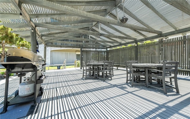 view of patio / terrace with a gazebo