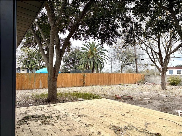 view of yard featuring a patio and a fenced backyard