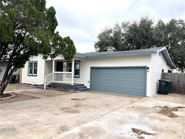 ranch-style house with a garage