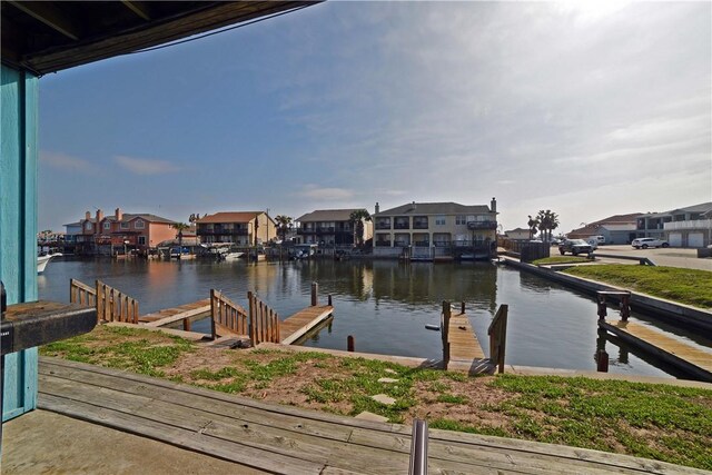 15426 Fortuna Bay Dr Unit 103, Corpus Christi, TX 78418 - dock area with a residential view and a water view