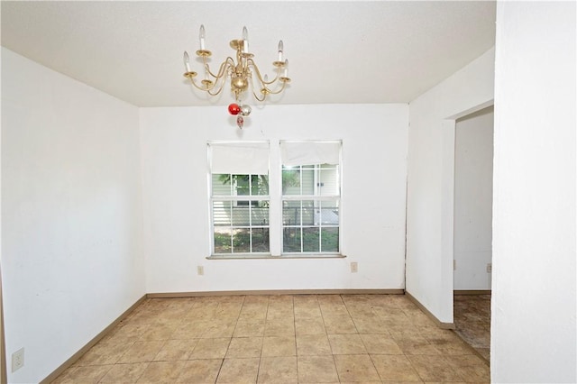 2407 David St, Corpus Christi, TX 78405 - unfurnished room with a chandelier and baseboards