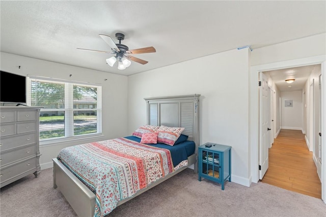 1010 Weber Pkwy, Corpus Christi, TX 78411 - bedroom featuring light carpet and ceiling fan