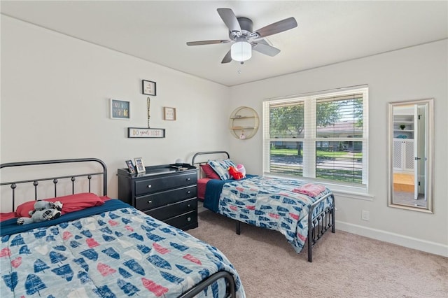 1010 Weber Pkwy, Corpus Christi, TX 78411 - bedroom featuring carpet and a ceiling fan